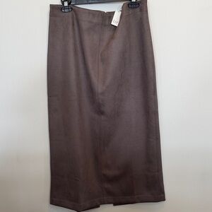 GAP Elegant Brown faux suede Pencil Skirt